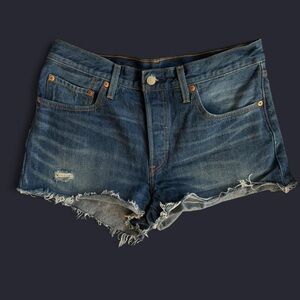 Levi's Distressed Blue Jean Shorts